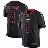 Men's Texans #4 Deshaun Watson NFL 2018 Lights Out Black Color Rush Limited Jersey Dzhi,baseball caps,new era cap wholesale,wholesale hats